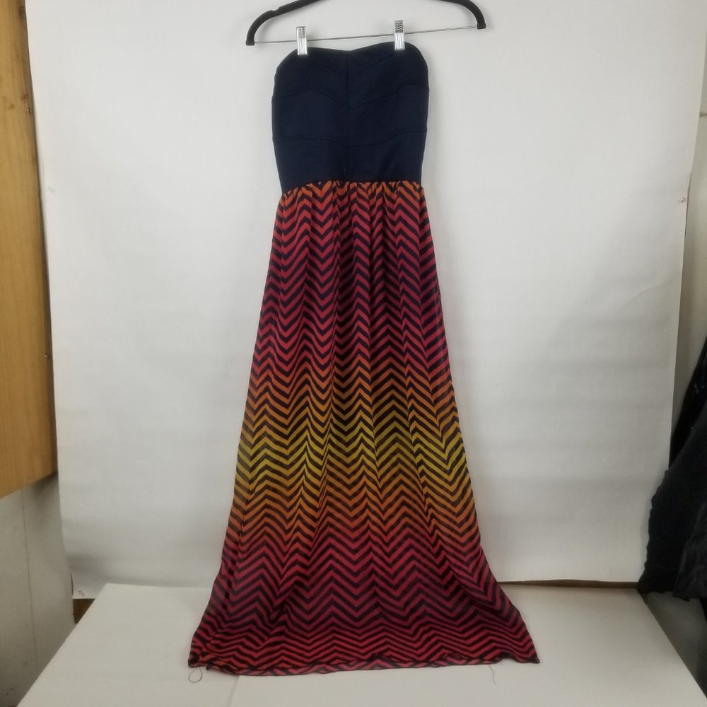 Sweet Storm Strapless Full Length Dress Size M Multi-Color